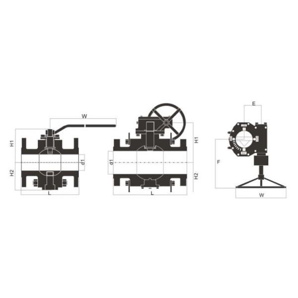 Стержень LF2 шарикового клапана Trunnion 300LB обнаженный с 2 местами клапана