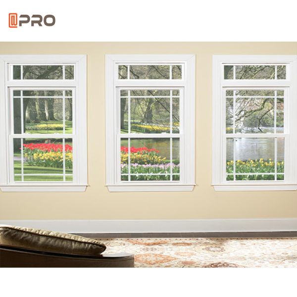 Horizontal Sliding Aluminum Glass Window With Grill Design