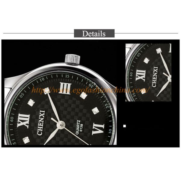 013B Rose Gold Silver Marks Black White Classic Watches Unisex Women Watch Stainless Watch