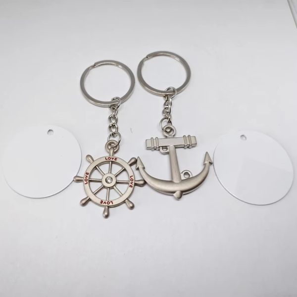 Cute Blanks Metal Sublimation Love Keychain For Couples