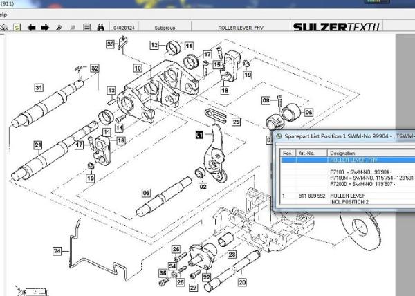 Roller Lever EP10 Sulzer Projectile Looms Spare Parts Long Life Running