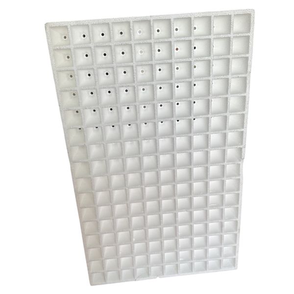 EPS foam seedling tray customized for vegetable, fruit, flower and tobacco seedlings.