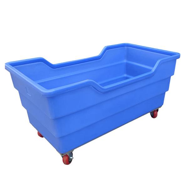 1040x640x1750mm China Manufacturer HDPE Heavy Duty Big Laundry Trolley For Hospital Hotel And Plastic Bulk Cage Trolley