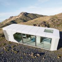 Porte en verre trempé creux en aluminium et fenêtres maison capsule spatiale Installation rapide et structure solide
