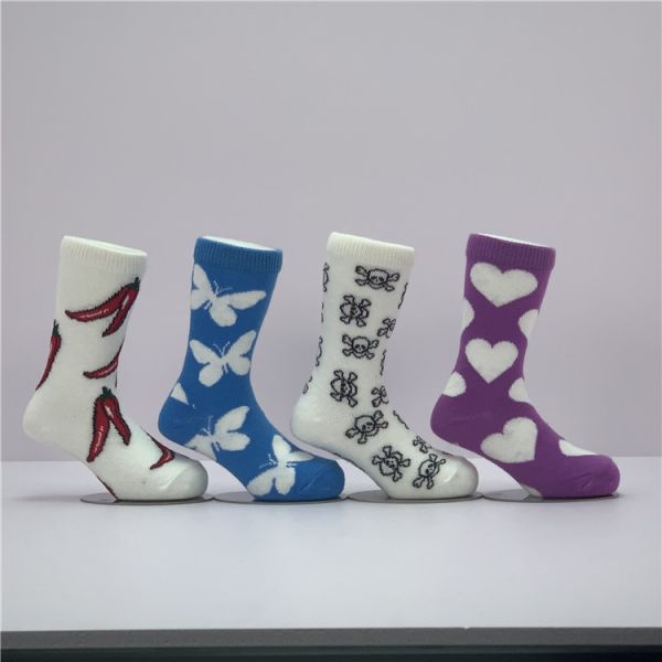 Customizable Non-slip Socks for Kids Organic Cotton Material and Cartoon Print Pattern