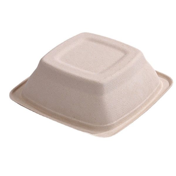 16 24 32oz Biodegradable Sugarcane Bagasse Bowl Fruit Salad Containers Box With Cover