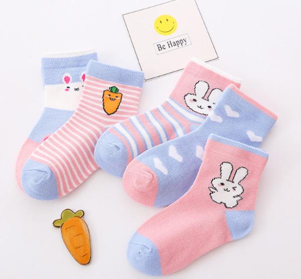 Striped Tube Kids Socks With Needle 120N Kids Happy Socks Cotton Children Sock