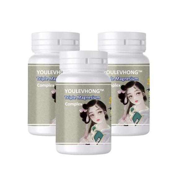 Triple Magnesium Complex Supplements with Magnesium Citrate Glycinate and Malate