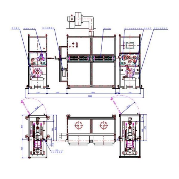 Высокоскоростная машина 3000мпм расцветки волокна производственной линии кабеля оптического волокна