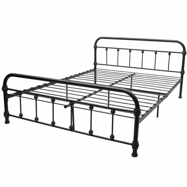 Hostel Adult King Size Iron Bed Customizable Electrostatic powder coating