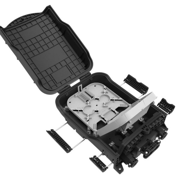 Pre-connectorized Optical Fiber Cable Distribution Box  GFS-8SX-2 IP65 319.3*200*97.5mm 1* 8 PLC Splitter,HW Adapter