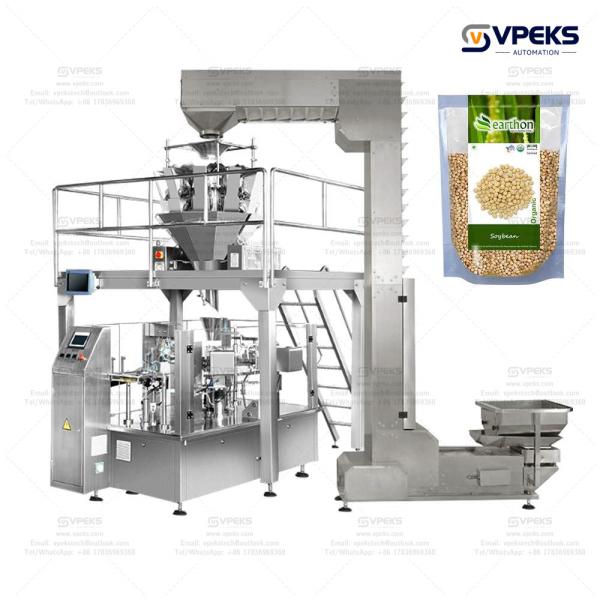 Pop Corn Potato Chip Weigher Packing Machine For Coffee Beans Packaging