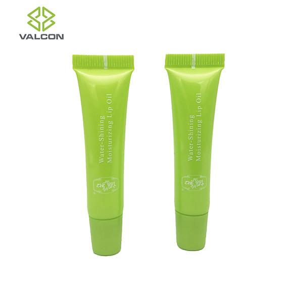 Green Empty Lip Balm Tubes , Removable Nozzle Plastic Tube Packaging