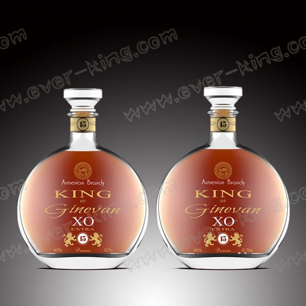 Бутылки ликера бесцветного стекла ISO9001 500ml для коньяка