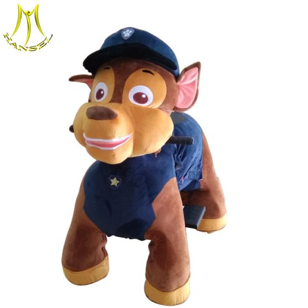 Hansel 2018 factory price  indoor amusement game machine plush toys for kids ride on plush dog toy