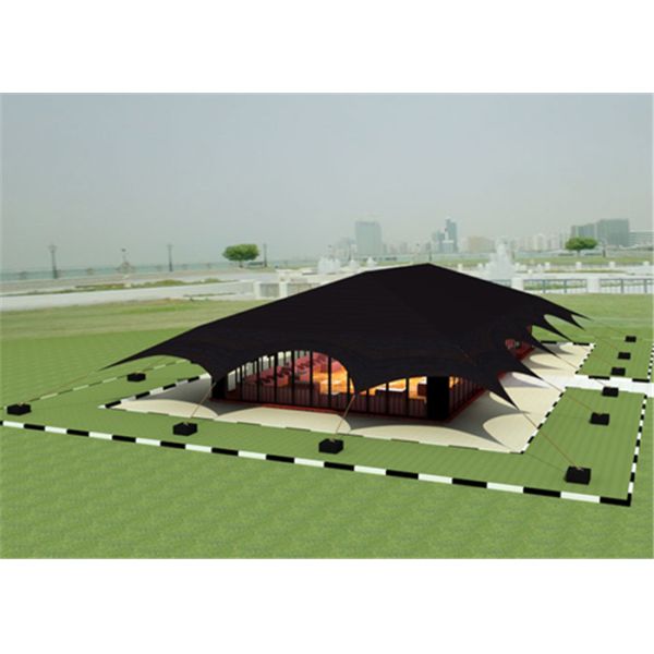Outdoor Portable Car Garage Tent Windproof With Double - Swing Glass Door