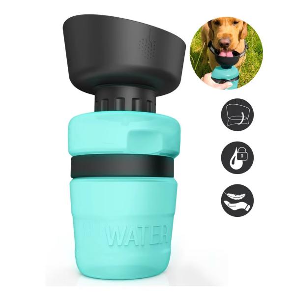 Portable Squeeze Dog Water Bottle 500ml Dog Water Drinking Bottle Blue / Pink