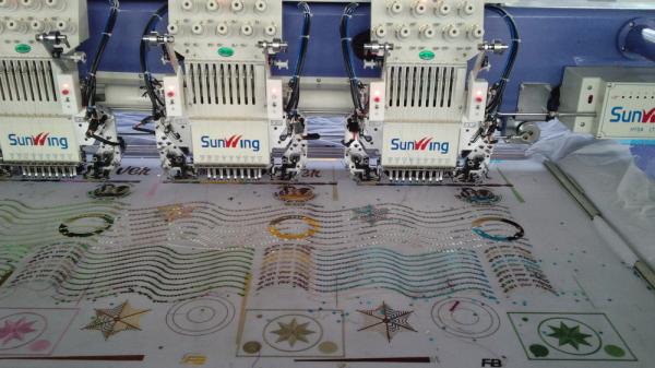 8 Head Embroidery Machine For Hats And Shirts USB Port Network Control