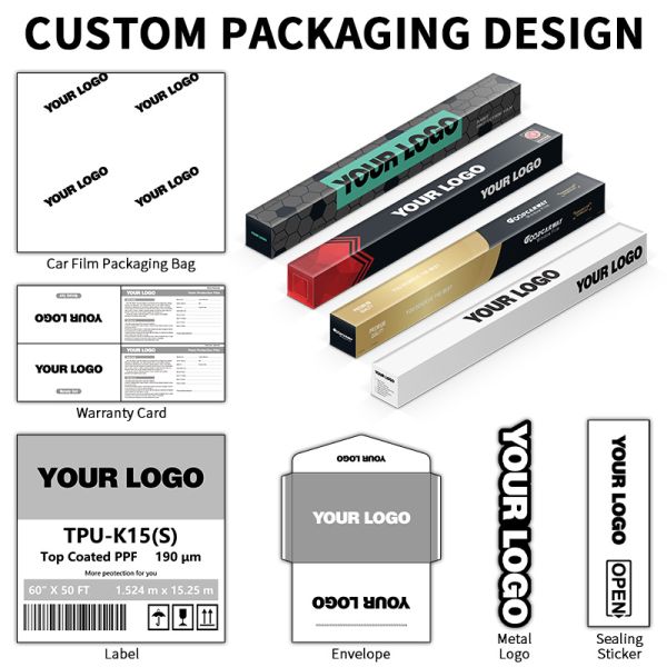 Black Matte Satin PPF 190 Microns TPU Car Paint Protection Film