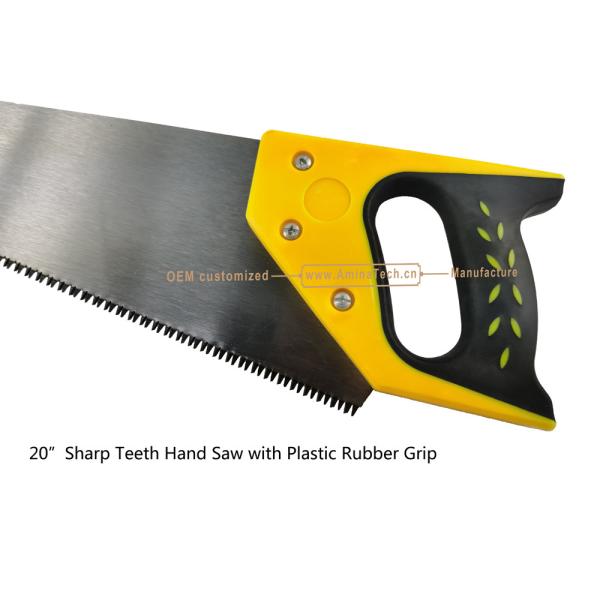 Aminatech 20Sharp Teeth Hand Saw with Plastic Rubber Grip,Cutting Wood