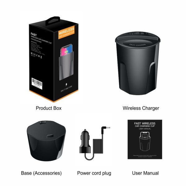 Qi Smart Phone Car Wireless Charging With USB 5V/2A Charging