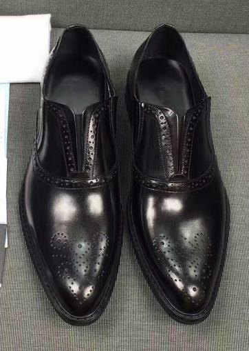 Broguing Pointed - End Slip On Men's Formal Dress Shoes / Work Carving Dress Shoes