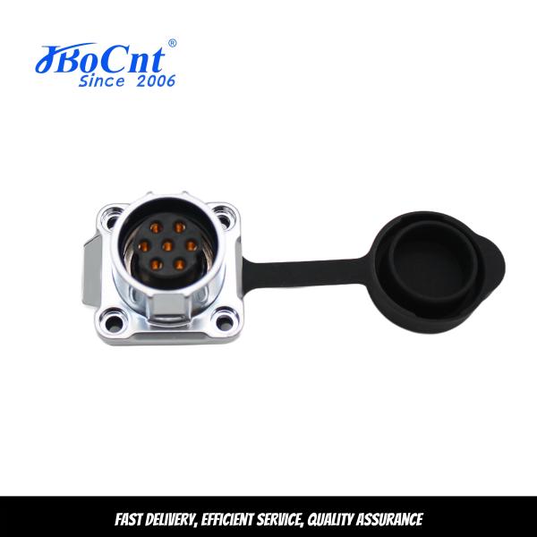 Industrial Circular Connectors Power Signal Square Flange Male Female Socket 5A For Wire Connection