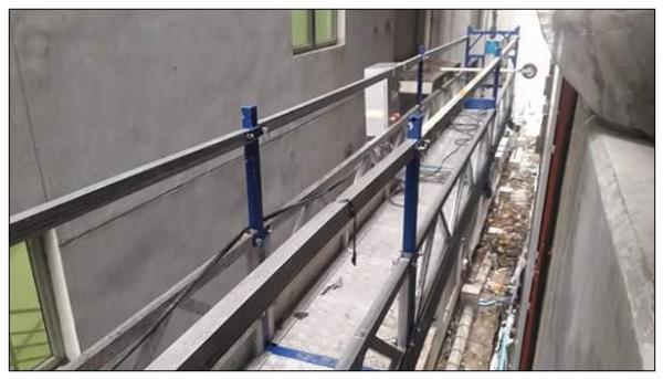 7.5 meters 800kg India suspended rope platform for building maintenance