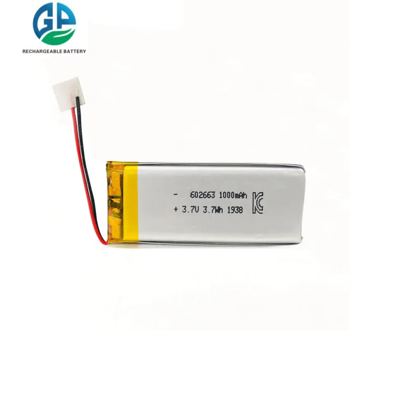 Rechargeable Lithium Polymer Battery 3.7V 1000mAh with UL IEC62133 KC Certification