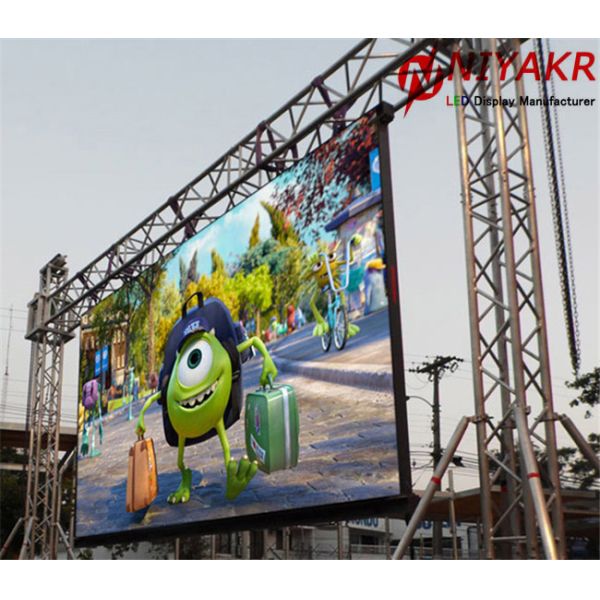 P6 Outdoor LED Backdrop Screen Rental LED Screen Full Color For Video Advertising