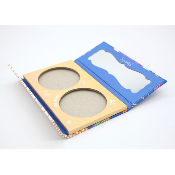 2 Pans Empty Blush Palette Customized Makeup Brush Pan For Beauty Packaging
