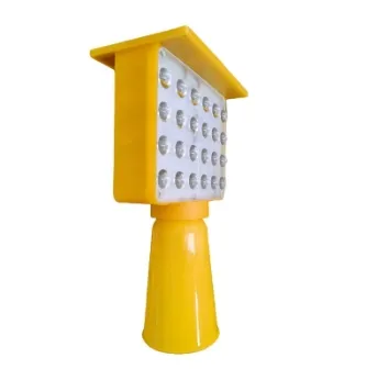 24LED / 48LED Solar Traffic Blinker Light Yellow/Red Flashing Barricade Warning Lamp