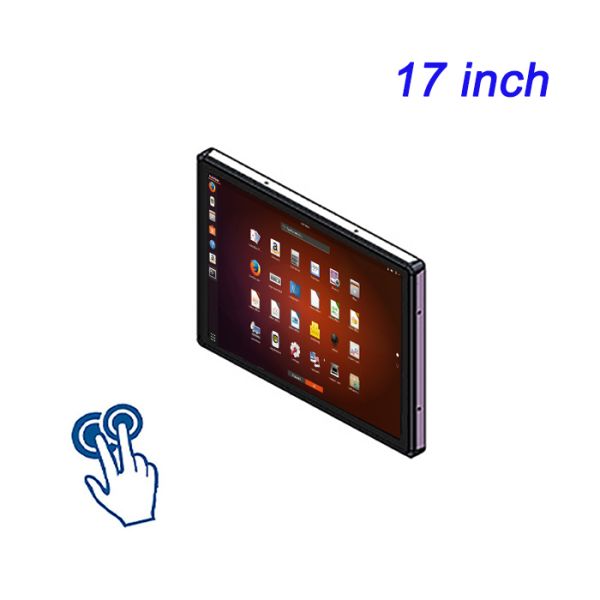 17 Inch Wall Mounted WiFi Linux Industrial Touchscreen Monitor PC for Airport Shopping Mall Use