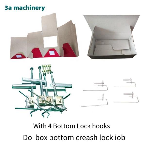 Total length 9.6m automatic lock bottom folder gluer for cardboard box folding machine