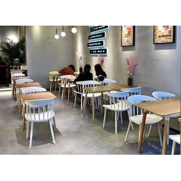 Polypropylene Coloured Plastic Dining Chairs 50cm 46cm Black White