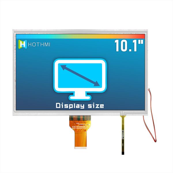 10.1 Inch Resistive TFT LCD Display With 1024x600 resistive touch