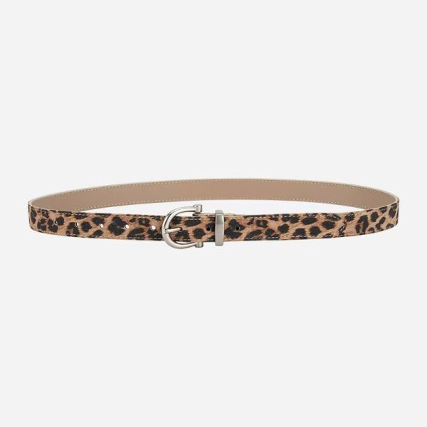 Custom belt leopard print belt alloy pin buckle versatile pairs with jeans decorative women's belt