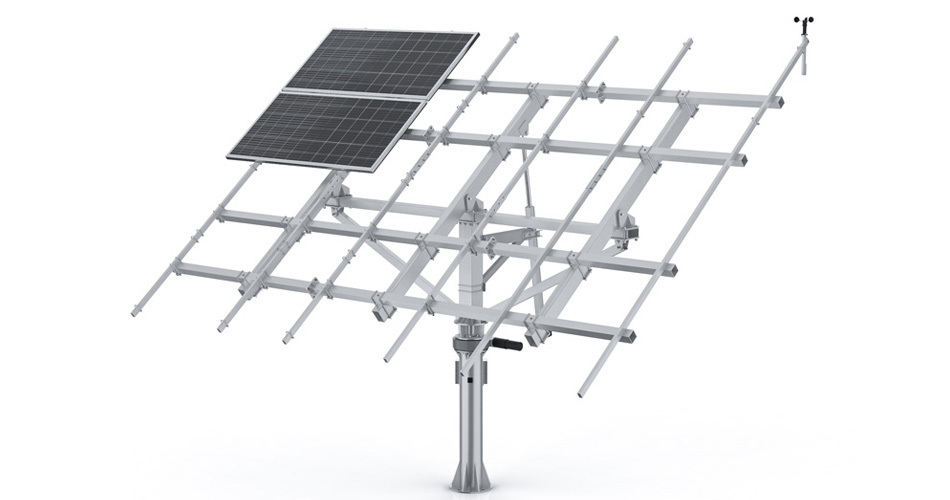 5Kw 2 Axis Tracker Solar Panel Mounting Brackets Ground Mounting Astro Controller