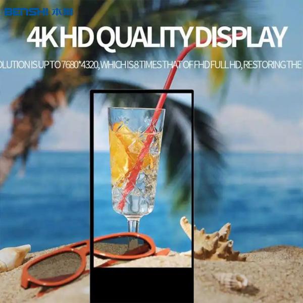 65 Inch Indoor LCD Digital Signage Advertising Kiosk 1 Year Warranty
