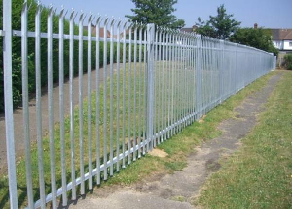 W Type Palisade Security Fence / Decorative Metal Palisade Fence Panels