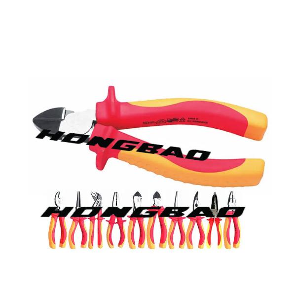 6 8 Vde 1000v Tool Kit Insulated Side Cutter Long Nose Cr-V Pliers