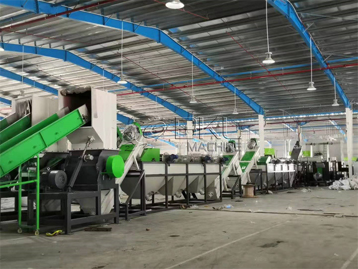 Линия бутылка LDPE пластиковая повторно используя моя любимца 2000kg h повторно используя линию