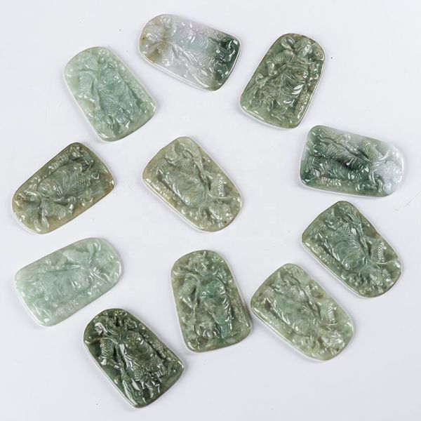 2024 Jadeite Guan Yin Pendant of Mercy Buddhism Brave Troops Necklace Fashion Jewelry For Lady Engraving Carving Type