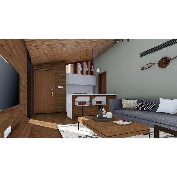Wood Exterior Turnkey Prefab Homes Garden Backyard Timber Prefabricated Houses