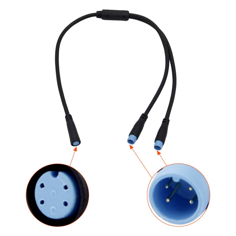 5 Pin Waterproof Connector with IP66 Rating Copper Contact for 12V Electric Bike Applications