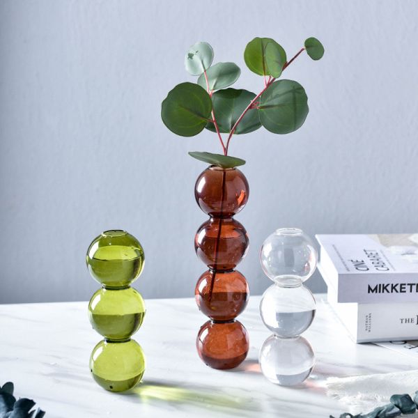 Logo Printing Decorative Laminated Ball Glass Vases