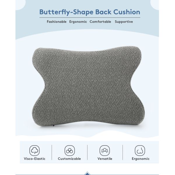 Office Traveling Memory Foam Back Support Cushion , Car Seat Back Support