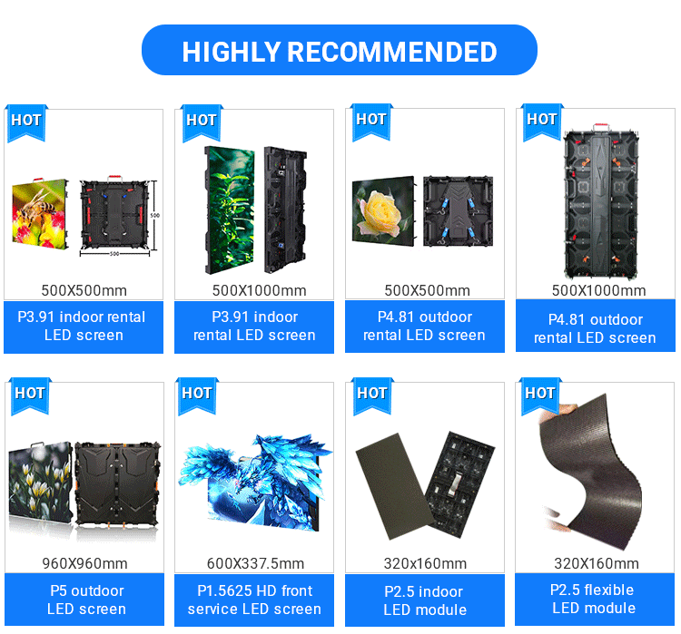 HD  P3.91/p4.81/p2.976 Full Color LED Rental Indoor and Outdoor Display Screen