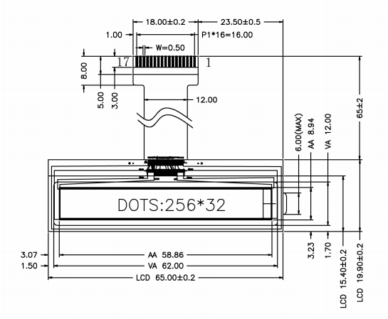 STN Blue Hd COB Graphic LCD Display Module For Electronic Scale Large Size