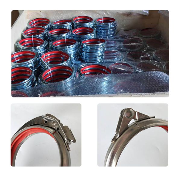 High Temperature Resistance Galvanized Steel Pipe Clamp Stainless Quick Release